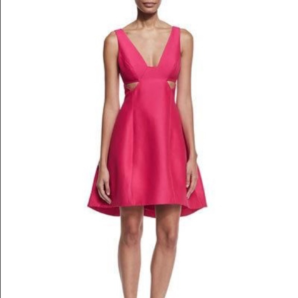 NWT Halston Heritage Cerise Cutout Dress